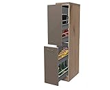 Flex-Well Midi-Apothekerschrank RIVA | Hochschrank | 2 Front-Auszüge, 4 Schubkästen | Breite 30 cm | Eiche San Remo