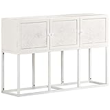 Gecheer Sideboard Holzboard mit 3 Türen Holzschrank Aufbewahrungsschrank Kommde Highboard Mehrzweckschrank Beistellschrank Möbel Mango Massivholz 115x30x76 cm