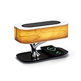 Masdio Nachttischlampe Schreibtischlampe mit kabellosem Ladegerät Bluetooth-Lautsprecher, Touch-Lampe für Schlafzimmer (Light of Tree)