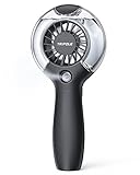 TriPole Hand Ventilator mit Wasserkühlung, USB Ventilator Klein [8-30Std] Mini Ventilator mit Befeuchter 3 Stufen, 55ml Nebelventilator, 4000mAh Tragbarer Ventilator mit Kühlung für Draußen, Reisen