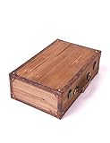 HONCOEN Schatztruhe Schatzkiste Holztruhe Geschenk Box Verschließbar Dekor Koffer Piratenkiste Kunstleder Aufbewahrungsbox Zuhause Arts 41cm