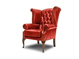 Chesterfield Sessel | Rot | 2 bis 4 Wochen Lieferzeit