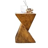 HASMI Couch-Beistelltische Bauernhaus Rustikaler Beistelltisch Hocker, Akzent-Beistelltischteil, Randhocker Beistelltisch Akzenttisch Nachttisch für Wohnzimmer, Schlafzimmer, Terrasse Couchtische