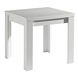DEINE TANTE EMMA 0560_80x80 MONZI Weiß matt Tisch Esstisch Auszugstisch Küchentisch Funktionstisch ausziehbar 80 x 80 cm