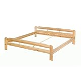 acerto 20221 Einzelbett mit Lattenrost aus Kiefer massiv - Leichter Aufbau Robuste Bauweise Massives Holz-Bett (180x200 cm)