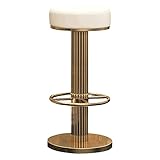 OLOTU Das Neue Barhocker Barhocker aus Edelstahl, vergoldet, Mikrofaser-Leder, Thekenhocker, 360° drehbarer Barhocker, 25,5 Zoll hohe Hocker elegant/fein