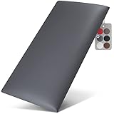 softwalls Wandkissen Leder mit Befestigung und 50mm Polsterung - Bett Kopfteil Wandpolster - Wandverkleidung - Wandpaneele | 60 x 30 Grau