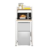 Regale zur Aufbewahrung Küchenkühlschrankregal, Lagerregal, Boden-zu-Boden, mehrschichtiger Gefrierschrank, oberer Platz, Mikrowellenherd, multifunktionales Lagerregal Lagerregal (Color : B)