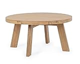 Decor Space Bolivar runder Beistelltisch mit Teakholzgestell für den Außenbereich (Ø80 x 40 cm)