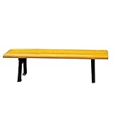 ZMYJTO Terrassen Gartenbank Outdoor Bank Kinderparkbank mit Rückenlehne Garten Freizeitstuhl Platz für 2-3 Personen Gusseisen Antikorrosions Massivholz Gartenbank Für Rasen/Durchgang/Eingang