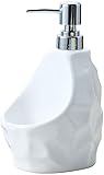 Flüssigseifenspender Shampoospender Seifenspender Keramik-Seifenspender, Seifenflasche Mit Schwammhalter, Für Badezimmer-Duschgel-Shampoo-Wasserflasche Seifendosierer Lotionspender (Color : A)