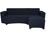 SODERBERGH Sofahusse Ecksofa Recamiere Stretch Bezug Dekoration Couch Polstersofa, Farbe Hussen:Dark Gray 229, Größe:Recamiere rechts