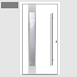 Haustür Welthaus WH75 RC2 Premiumtür Aluminium mit Kunststoff LA150Tür 1100x2100mm DIN Rechts Farbe aussen weiß Innen weiß außengriff BGR1400 innendrucker M45 Zylinder 5 Schlüßel