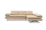 DOMO Collection Milano Ecksofa | Sofa mit Armlehn- und Rückenfunktion in L-Form, Polsterecke Eckgarnitur, beige, 269x172x83 cm