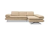 DOMO Collection Milano Ecksofa | Sofa mit Armlehn- und Rückenfunktion in L-Form, Polsterecke Eckgarnitur, beige, 269x172x83 cm