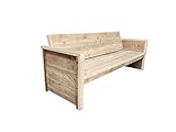 Wood4you Vince Gartenbank, Holz, braun, 57T x 152B x 70H cm