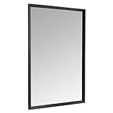 Amazon Basics Rechteckiger Wandspiegel, 60,9 x 91,4 cm, spitzer Rand, Schwarz