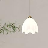 SilteD 6,6' 8W Orchideen-LED-Hängeleuchte für Foyer-Leuchten, weiße Oberfläche, Pendelleuchte für Waschbeckenlampe, dimmbarer Deckenleuchter für Esszimmerleuchte Present