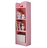 Bücherregal Einfaches Bücherregal, Studentenregal, Mehrschichtige Schulbücherregale, Aufbewahrungsschrank, Kombination, Bücherregal, Bücherregale Bücherschrank Schlafzimmer Büro ( Color : Pink , Size