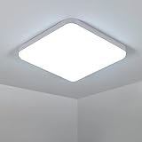 Toolight LED Deckenleuchte 32W, 3600LM IP54 Deckenlampe Badezimmer, Quadratische LED Deckenbeleuchtung 6500K Kaltweiss für Küche Schlafzimmer Wohnzimmer Veranda Flur, Ø25*H3cm