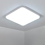 Toolight LED Deckenleuchte 32W, 3600LM IP54 Deckenlampe Badezimmer, Quadratische LED Deckenbeleuchtung 6500K Kaltweiss für Küche Schlafzimmer Wohnzimmer Veranda Flur, Ø25*H3cm