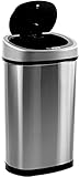 Homra Mülleimer mit Sensor 50L Fonix | Smart Bin Edelstahl | 1 Fach Küchen Abfalleimer Bewegungssensor 50 liter | Mülltrennung Elektrisch | Soft Close Mülltrennsystem für in der Küche
