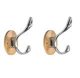 Kleiderhaken 2Pcs Aluminiumlegierung Hotel Spezialmantel Hoch- Und Tiefhaken Design Haken Badezimmer Toilette Klebehaken Rund Silber