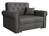 Mirjan24 Sofa Viva Roma I mit Schlaffunktion, einsitzer Polstersofa mit Bettkasten, Schlafsofa, Bettsofa inkl. Kissen, Wohnlandschaft, Farbauswahl (Kronos 22)