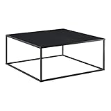[en.casa] Couchtisch 38cm x 85cm x 85cm Beistelltisch Wohnzimmertisch Metall Schwarz