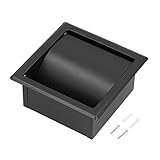 plplaaoo Einbau-Toilettenpapierhalter, Rollenpapierhalter aus Edelstahl 304, Wand-Toilettenpapierhalter, Toilettenpapierhalter, Wandhalterung, für Zuhause, Badezimmer, Hotels, Schwarz
