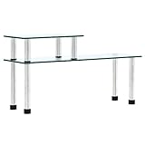 DCRAF Wohnmöbel Küchenregal Transparent 45x16x26 cm Größe gehärtetes Glas