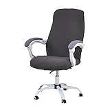 Bürostuhl Bezug SitzfläChe Stretch Elastische Stuhlhussen Schwarz/Grau Stuhlbezug Schonbezug FüR Schreibtischstuhl RüCkenlehne Drehstuhl Abnehmbare Abwaschbar Rutschfest Sitzbezug ( Color : #15 , Size