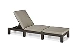 Allibert 189461 Sonnenliege Daytona SL, Rattanoptik, Kunststoff, braun