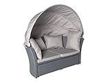 LC Garden Miami Sonneninsel grau Garteninsel Garten Muschel Lounge Outdoor Gartenmöbel Gartenlounge