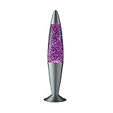 Lavalampe lila Violett Glitterleuchte Jenny E14 25W inklusive Leuchtmittel Geschenk Weihnachten Retro Leuchte Glitzer Stimmungslicht