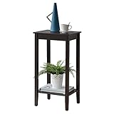 [en.casa] Beistelltisch mit Ablage Sofatisch Telefontisch Kaffeetisch 74x38x30 cm MDF Kaffeefarben