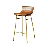 Barhocker, Barhocker, Drehhocker, Moderne Bar, Zuhause, Barstuhl im europäischen Stil, Rückenlehne, Freizeitbar, Sitzhöhe: 65 cm/75 cm, 6 Farben, Haltbarkeit (Farbe: A, Größe: 47 x 52 x 75 c