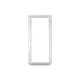 Nebeneingangstür - 2-fach-Verglasung - 60mm Profil - Ganzglas - innenöffnend - BxH: 1100 x 2200 mm - DIN Links