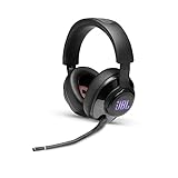 JBL Quantum 400 Over-Ear Gaming Headset – Wired 3,5 mm Klinke und USB – Mit hochklappbarem Boom Mic und QuantumSurround Sound – Schwarz