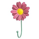 YHJZSM Bilderhaken, robuste Garderobe, Blumenform, Wand-Wandaufhänger, Wandmontage, Kleiderhaken, 1 Stück Metall-S-Haken, Kinder-Kleiderbügel (rot, 22 x 13 cm)