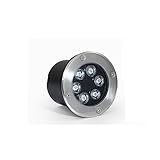 GOFQB LED-Einbauleuchten vergrabene Außenleuchten Wasserdichte Deckleuchten aus Edelstahl IP67 für: Auffahrt, Terrasse, Stufe, (Color : Positive white light, Size : 12W)