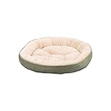 Sleep Zone Plüsch-Schachbrett-Textur-Liege, Kuschelbett, Napper-Hundebett, Vliesboden, 50,8 x 50,8 cm, Salbei, attraktiv, langlebig, bequem, waschbar von Ethical Pets