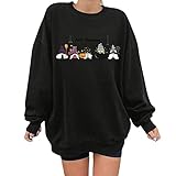 wjiNFDFG Halloween Women's Jacket Damen Tshirt Sommer Damen Oversized T-Shirt Sommer Langarm