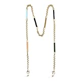Ellavine 2 in 1 Maskenkette & Brillenkette - stylische Kette Gold Bunt - hochwertiges Design - Maskenband Brillenband Maskenhalterung