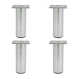 FRYSKY Set 4 Küchenschrankbeinen Aluminiumlegierung, Möbelbeine, verstellbare TV-Schrank-Stützsäulenbeine, Sofa-/Sofa-Couchtisch-Ersatzbeine, 6–40 cm, mit Schrauben qiruiwang (Size : 12cm/4.7in)