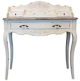 Casa Padrino Landhausstil Sekretär Antik Weiß/Braun 90 x 40 x H. 102 cm - Sekretär im Shabby Chic Look