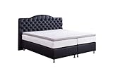 AUKONA Boxspringbett Vaiana 120x200, Farbe wählen und ändern, 7 Zonen Taschenfederkern-Matratze, H2 H3 H4, Komfortschaum-Topper, Lieferung und Aufbau kostenlos