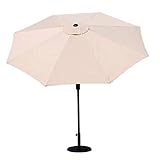 TEmkin 9,8 Fuß / 3,0 m freitragender Bananen-Sonnenschirm, überhängender Garten-Sonnenschirm, Sonnenschutz-Überdachung, UV-beständig, mit Kurbelgriff für Strand, Balkon, Terrass