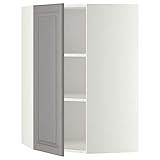 Ikea METOD Eckschrank Hängeschrank mit Regalböden 68x100 cm Weiß/Bodbyn Grau