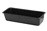 Riess, 0642-022, Königskuchenform, CLASSIC - BACKFORMEN, Maße 25 x 10 cm, Höhe 7.0 cm, Inhalt 1.5 Liter, Emaille, schwarz, Kastenform, Induktion